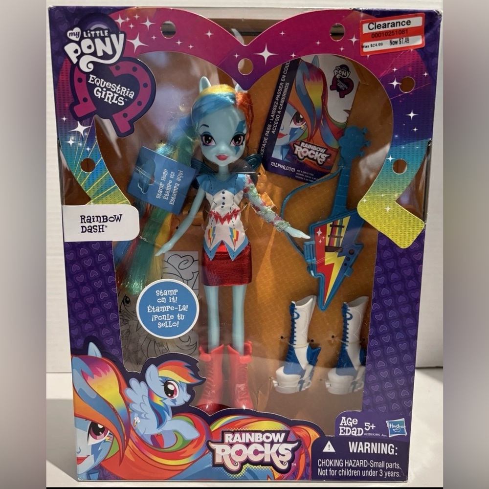 My Little Pony Equestria Girls Rainbow Rocks Rainbow Dash Doll #A7250 - New